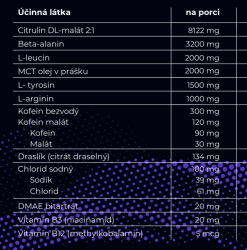 HYDRA pre-workout 630g, borůvka